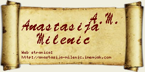 Anastasija Milenić vizit kartica